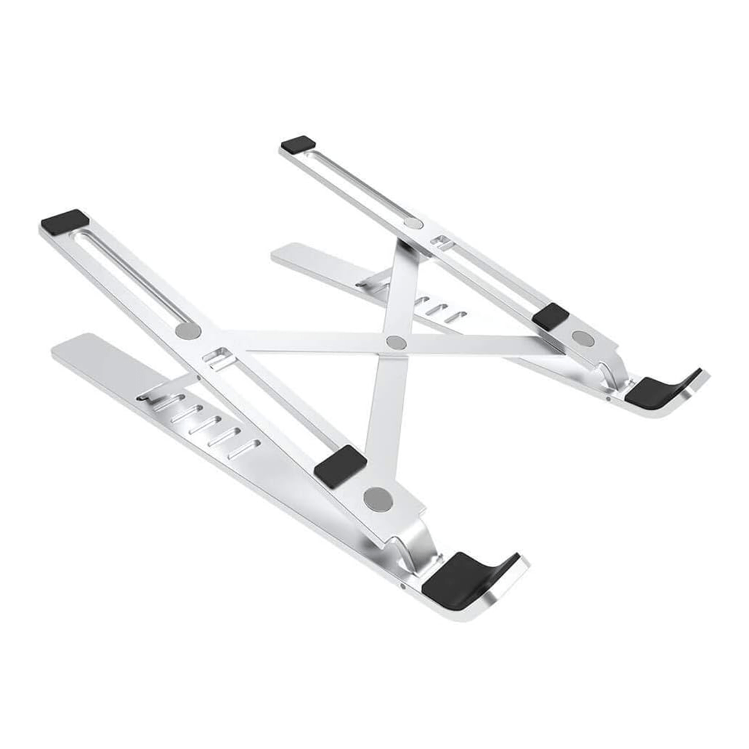 Wiwu S400 Aluminium Laptop Stand, Foldable and Adjustable - Silver in Qatar Wiwu S400 Aluminium Laptop Stand, Foldable and Adjustable - Silver in Qatar